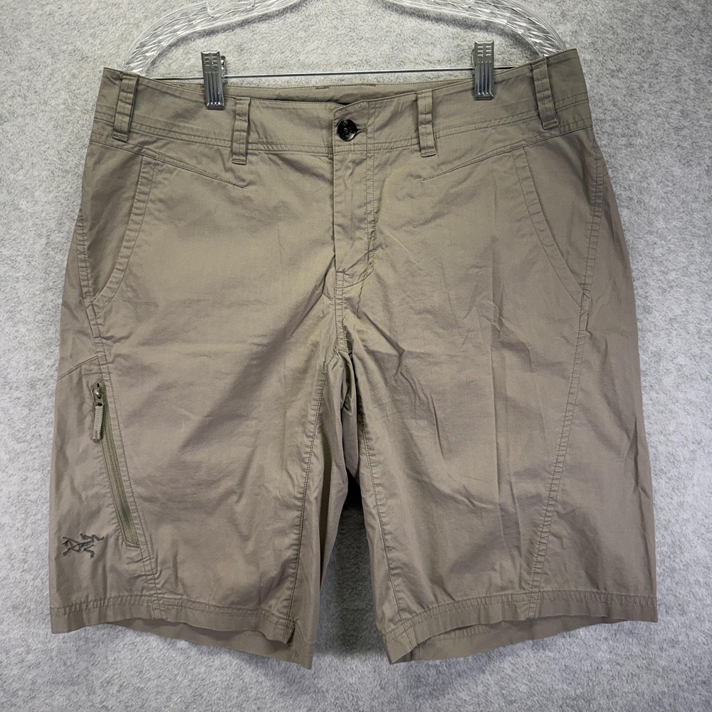 Arc'teryx Shorts Mens 34 Beige Trim Fit Hiking Outdoor Stretch Zip Pocket